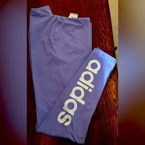Adidas High Rise tight fit, full length leggings. Women’s 3XL, light purple- NWT
